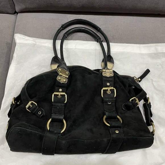 Cynthia Rowley Black Suede Bawler bag. - Picture 1 of 4